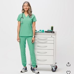 Figs surgical green scrub set uman pants